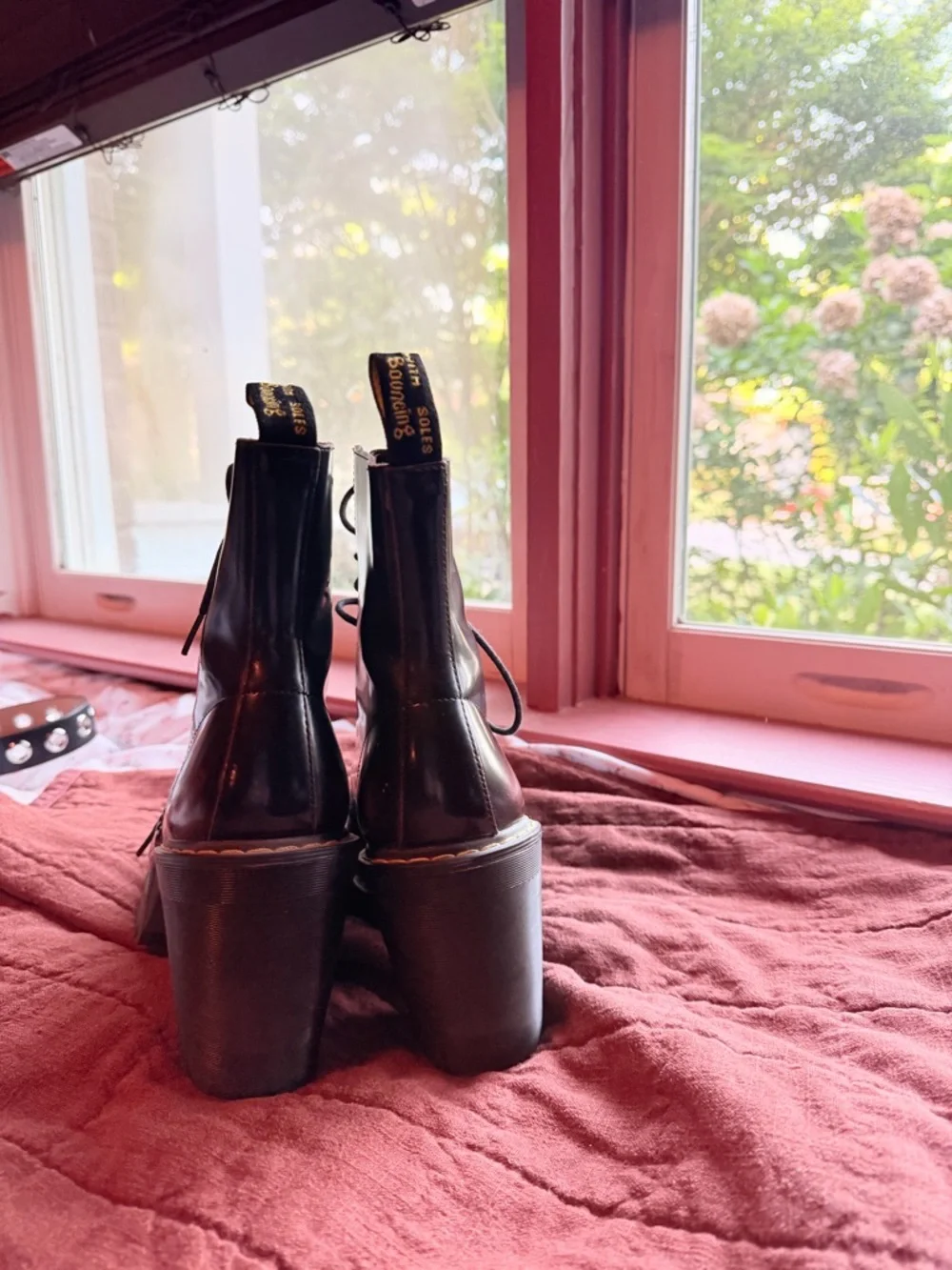 Dr. Martens Women's Burgundy Boots - Picture 3 of 5